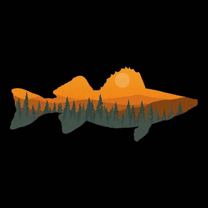 Walleye Fishing Forest Nature Wildlife Fisherman Impact Tech Backpack
