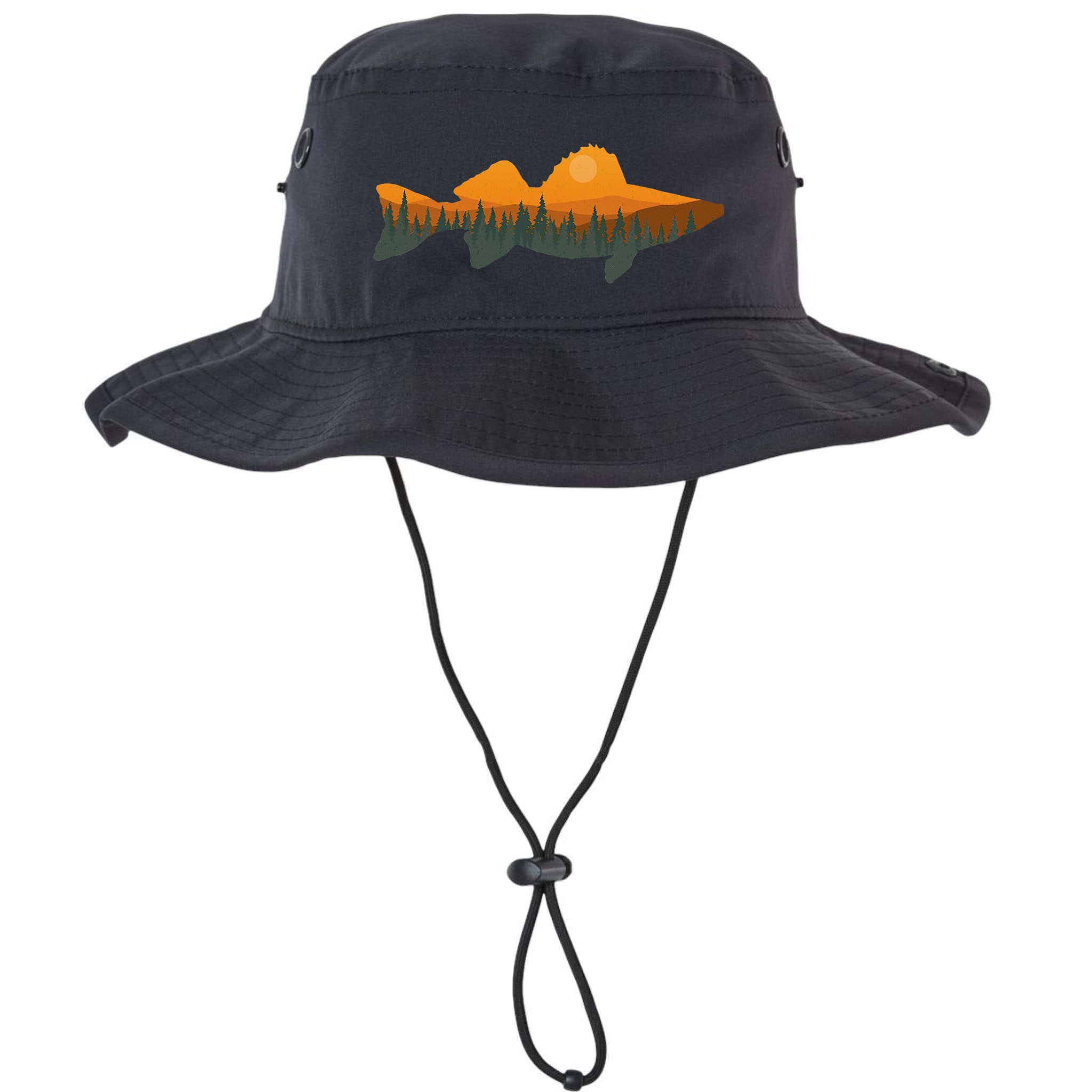 Walleye Fishing Forest Nature Wildlife Fisherman Bucket Hat