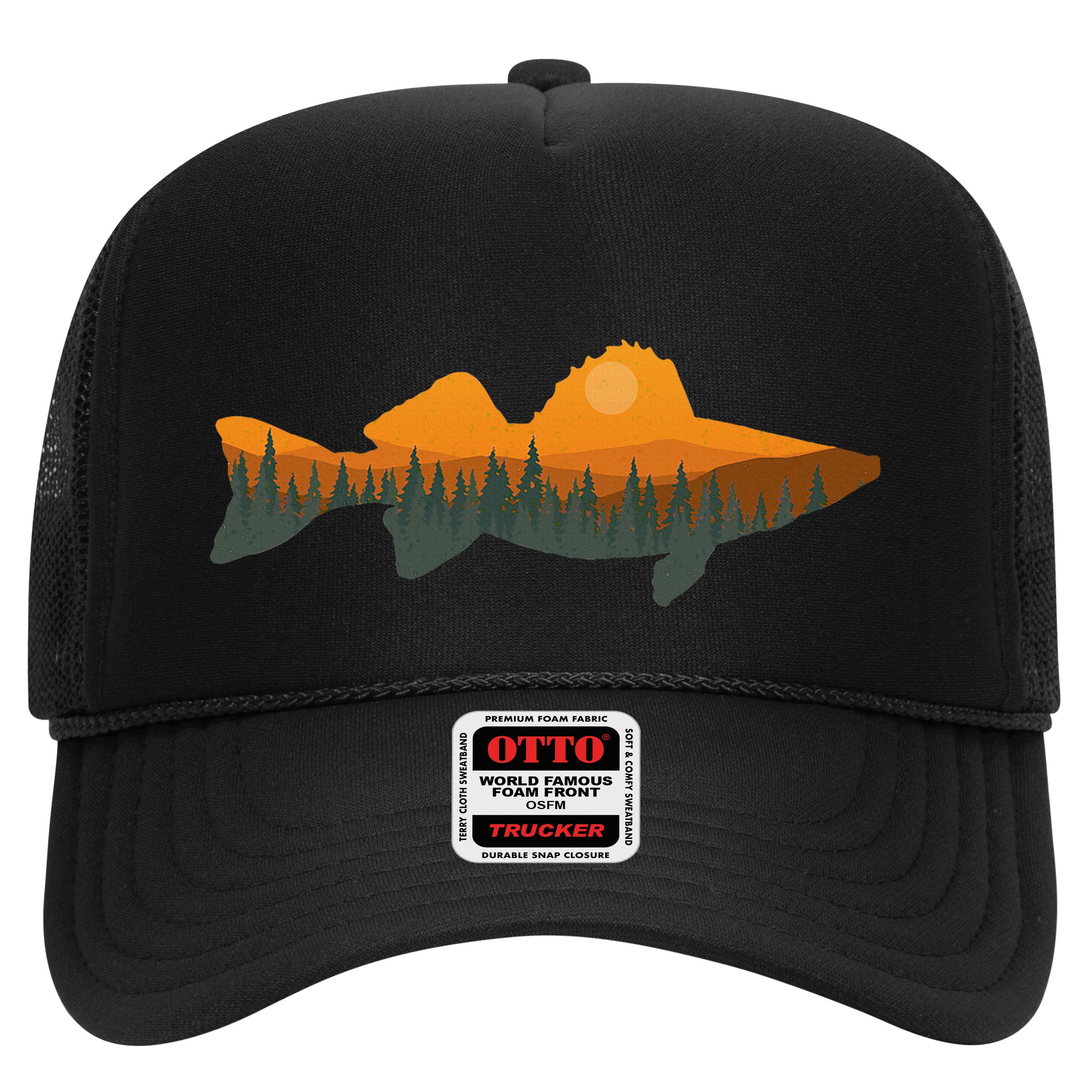 Walleye Fishing Forest Nature Wildlife Fisherman Hat