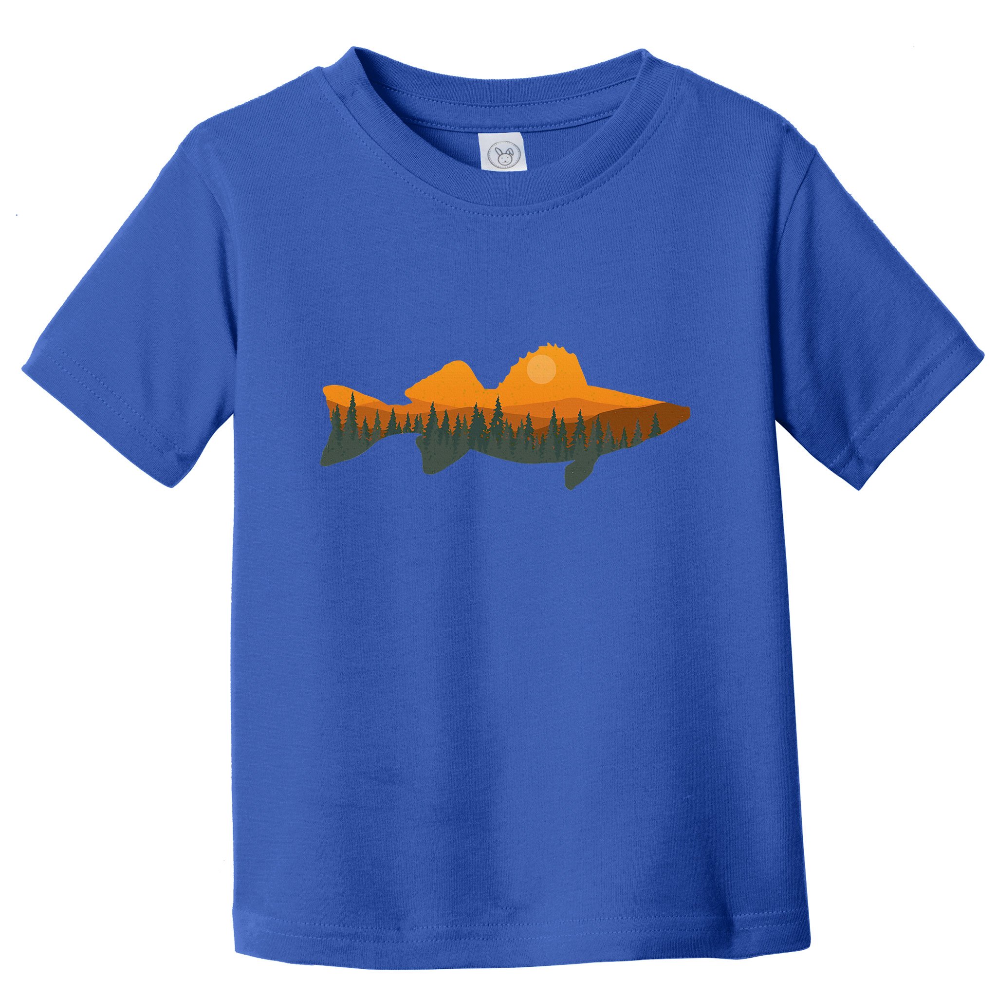 Walleye Fishing Forest Nature Wildlife Fisherman Toddler T-Shirt