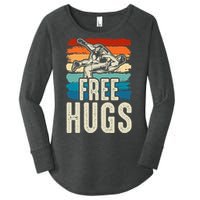 Wrestling Funny Free Hugs Wrestling Women's Perfect Tri Tunic Long Sleeve Shirt