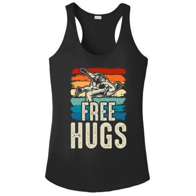 Wrestling Funny Free Hugs Wrestling Ladies PosiCharge Competitor Racerback Tank