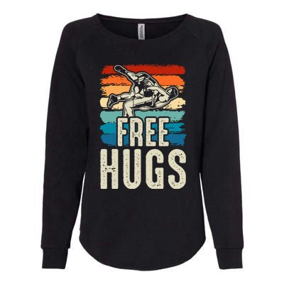 Wrestling Funny Free Hugs Wrestling Womens California Wash Sweatshirt