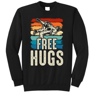 Wrestling Funny Free Hugs Wrestling Tall Sweatshirt