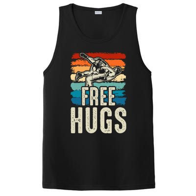 Wrestling Funny Free Hugs Wrestling PosiCharge Competitor Tank