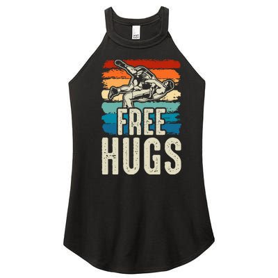 Wrestling Funny Free Hugs Wrestling Women's Perfect Tri Rocker Tank