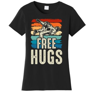 Wrestling Funny Free Hugs Wrestling Women's T-Shirt