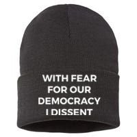 With Fear For Our Democracy I Dissent Sustainable Knit Beanie