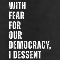 With Fear For Our Democracy I Dissent Quote Garment-Dyed Fleece Hoodie
