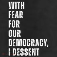 With Fear For Our Democracy I Dissent Quote Adult Drive Performance Visor