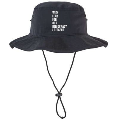 With Fear For Our Democracy I Dissent Quote Bucket Hat