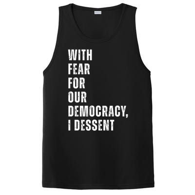 With Fear For Our Democracy I Dissent Quote PosiCharge Competitor Tank