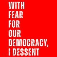 With Fear For Our Democracy I Dissent Quote 25L Jumbo Tote