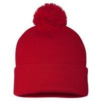 With Fear For Our Democracy I Dissent Quote Pom Pom 12in Knit Beanie