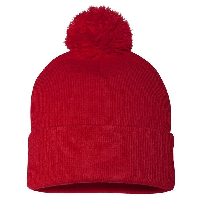 With Fear For Our Democracy I Dissent Quote Pom Pom 12in Knit Beanie