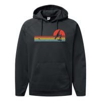 Wing Foiling Foil Surf Surfing Foiler Retro Vintage Surfer Performance Fleece Hoodie