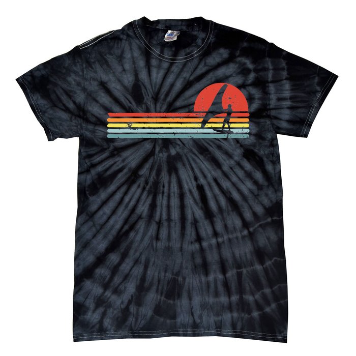 Wing Foiling Foil Surf Surfing Foiler Retro Vintage Surfer Tie-Dye T-Shirt