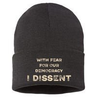 With Fear For Our Democracy I Dissent Sustainable Knit Beanie