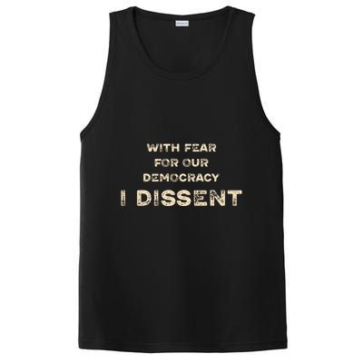 With Fear For Our Democracy I Dissent PosiCharge Competitor Tank