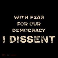With Fear For Our Democracy I Dissent Women's V-Neck T-Shirt