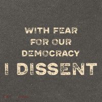 With Fear For Our Democracy I Dissent Cotton Canvas Backpack