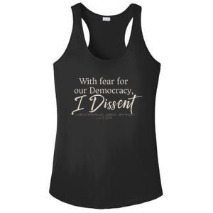 With Fear For Our Democracy I Dissent Ladies PosiCharge Competitor Racerback Tank