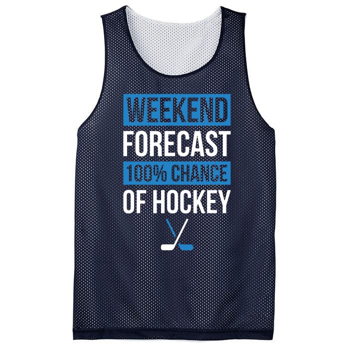 Weekend Forecast Funny Hockey, Hockey Player Gift Tee Mesh Reversible Basketball Jersey Tank