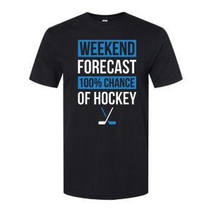 Weekend Forecast Funny Hockey, Hockey Player Gift Tee Softstyle CVC T-Shirt