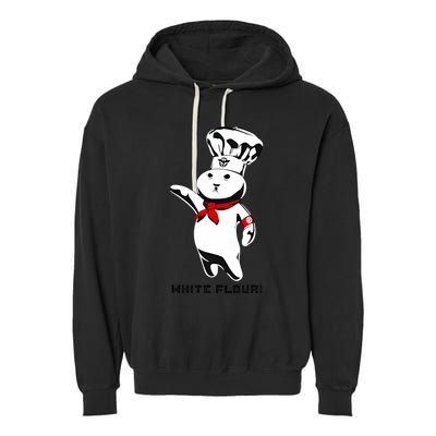 White Flour Funny Garment-Dyed Fleece Hoodie