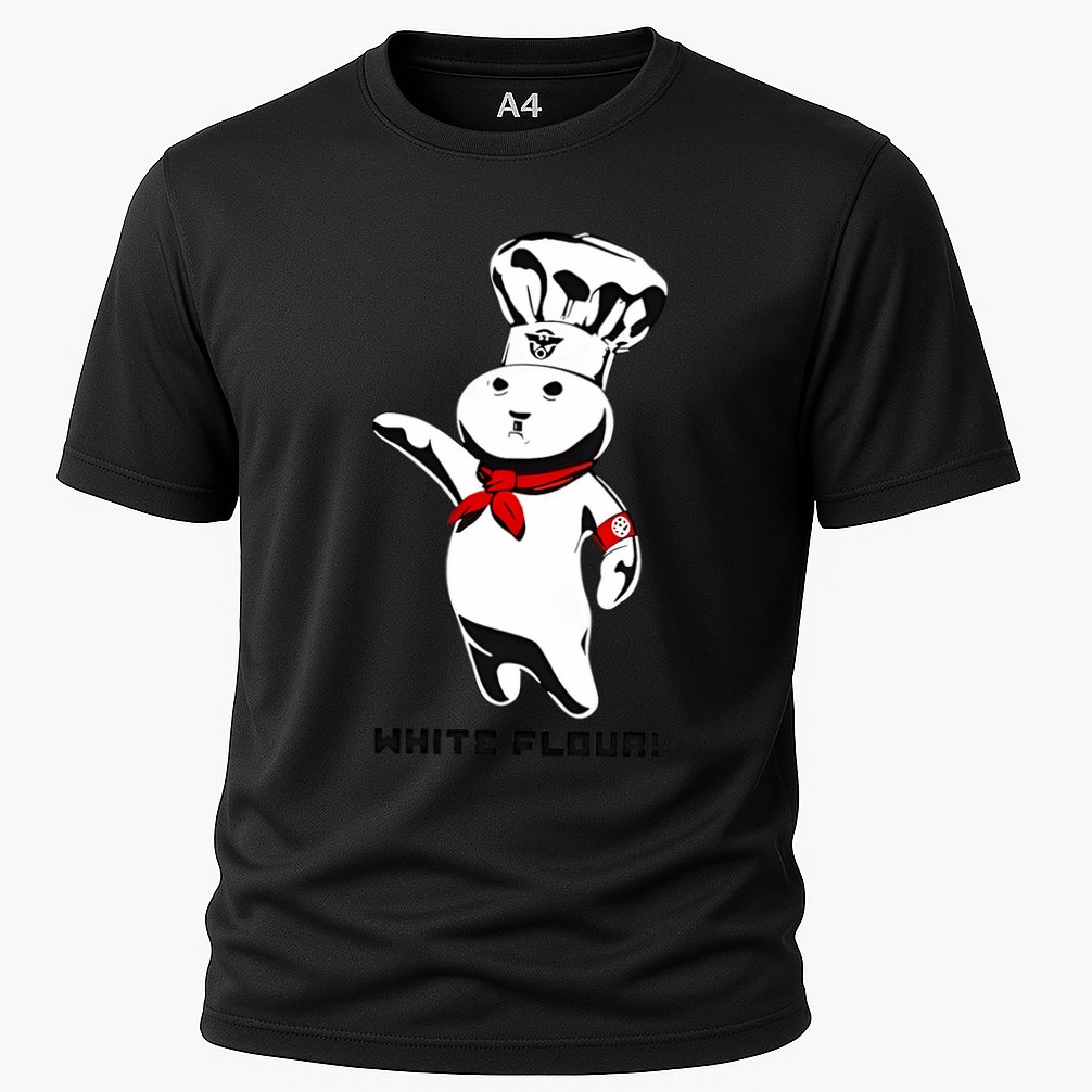 White Flour Funny Cooling Performance Crew T-Shirt