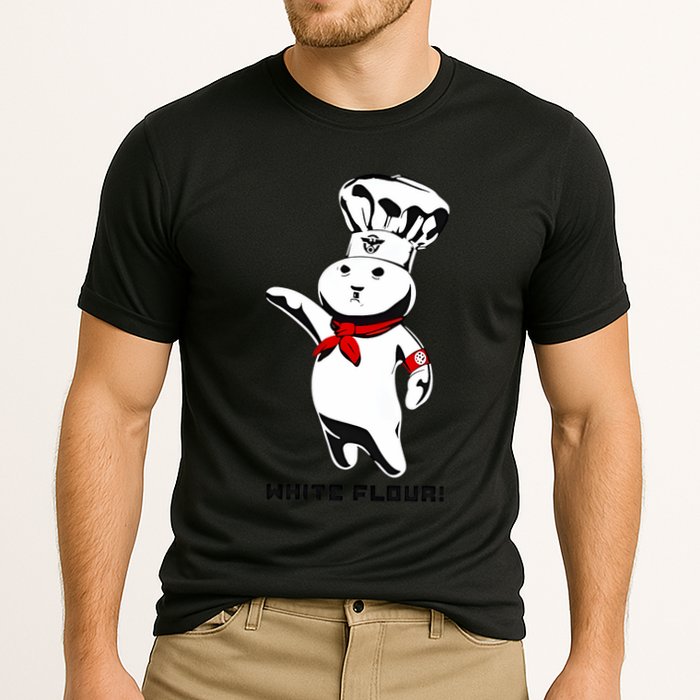 White Flour Funny Cooling Performance Crew T-Shirt