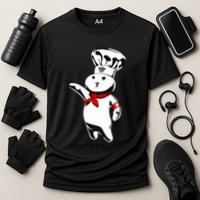 White Flour Funny Cooling Performance Crew T-Shirt