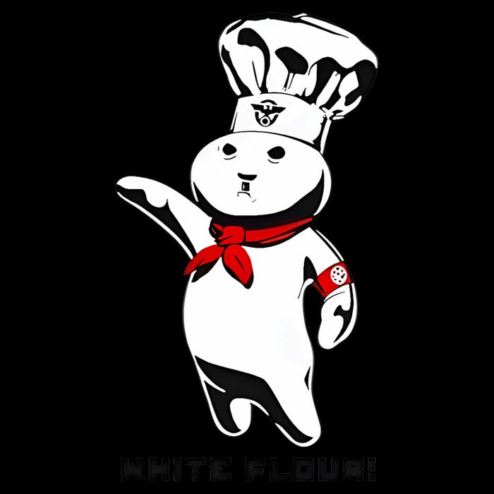 White Flour Funny Cooling Performance Crew T-Shirt