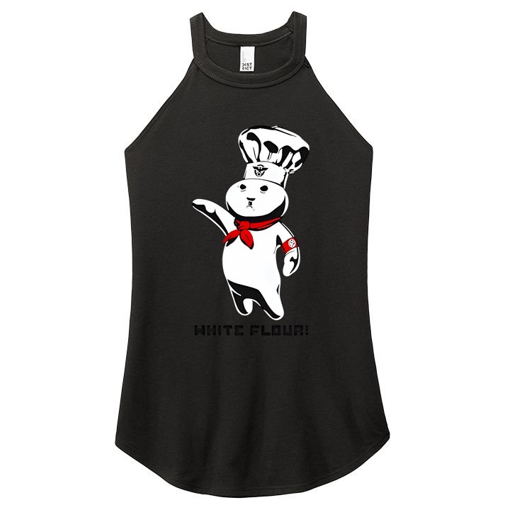 White Flour Funny Women's Perfect Tri Rocker Tank