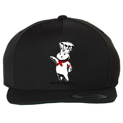 White Flour Funny Wool Snapback Cap