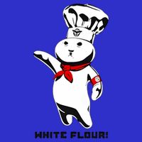 White Flour Funny Button