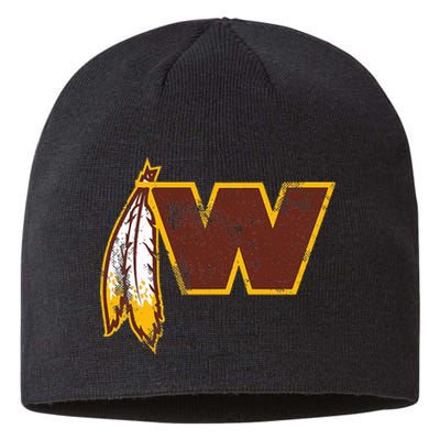 W.A.S.H.I.N.G.T.O.N Football Feather Washington D.C. Football Sustainable Beanie