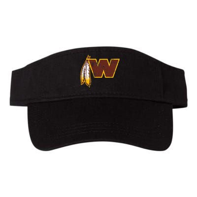 W.A.S.H.I.N.G.T.O.N Football Feather Washington D.C. Football Valucap Bio-Washed Visor