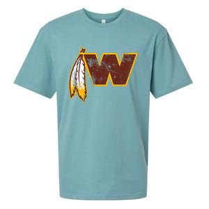 W.A.S.H.I.N.G.T.O.N Football Feather Washington D.C. Football Sueded Cloud Jersey T-Shirt