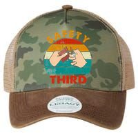 Warning Fireworks Firecrackers Safety Third 4th Of July Legacy Tie Dye Trucker Hat
