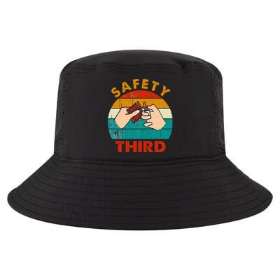 Warning Fireworks Firecrackers Safety Third 4th Of July Cool Comfort Performance Bucket Hat
