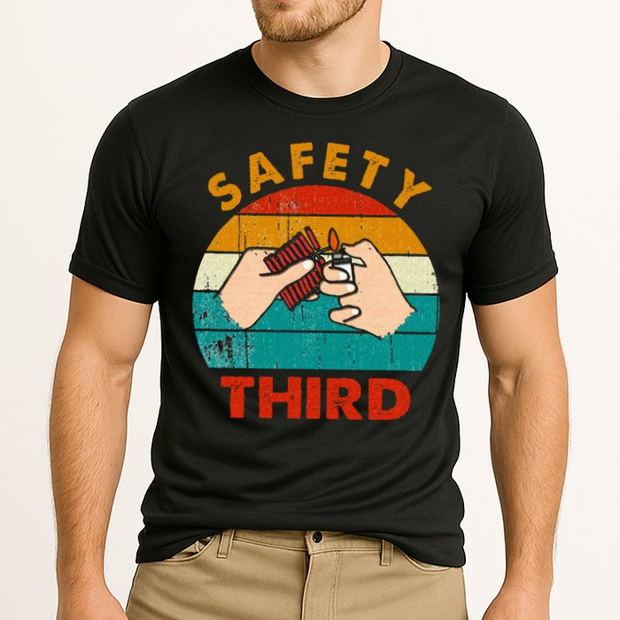 Warning Fireworks Firecrackers Safety Third 4th Of July Performance Shirt