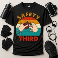 Warning Fireworks Firecrackers Safety Third 4th Of July Performance Shirt