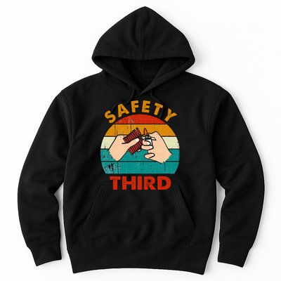 Warning Fireworks Firecrackers Safety Third 4th Of July Hoodie
