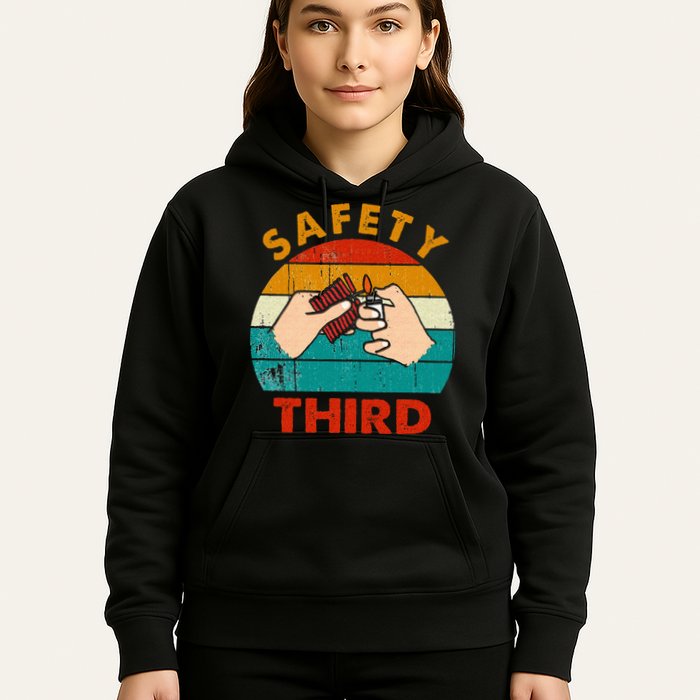 Warning Fireworks Firecrackers Safety Third 4th Of July Hoodie