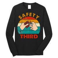 Warning Fireworks Firecrackers Safety Third 4th Of July Long Sleeve Shirt