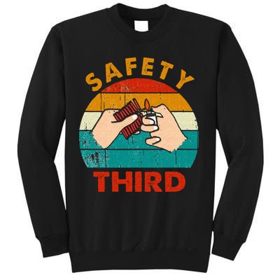 Warning Fireworks Firecrackers Safety Third 4th Of July Sweatshirt