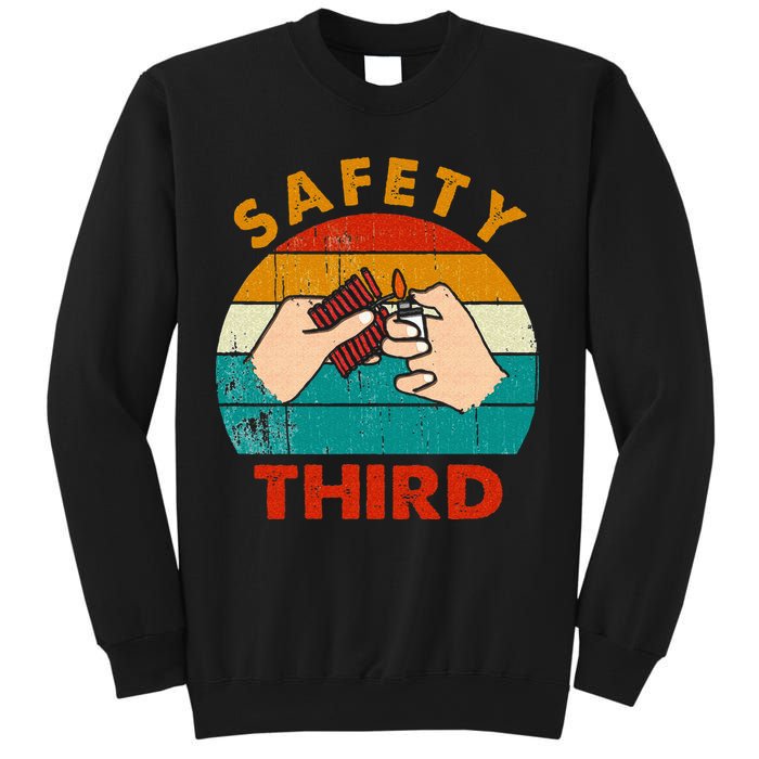 Warning Fireworks Firecrackers Safety Third 4th Of July Sweatshirt