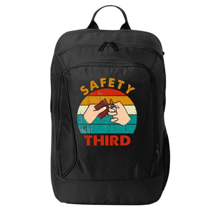 Warning Fireworks Firecrackers Safety Third 4th Of July City Backpack