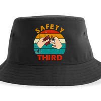 Warning Fireworks Firecrackers Safety Third 4th Of July Sustainable Bucket Hat